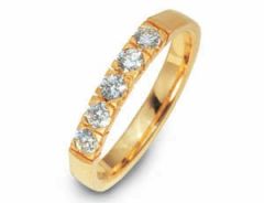 Vigselring Flemming Uziel Signo B503 i 18 k guld med diamant.