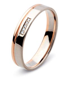 Vigselring Flemming Uziel Lovely 72471 med diamant i 18 k guld.