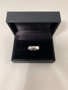 Vigselring Olympen Barbados med 0,12 ct. diamant i 18 k guld.