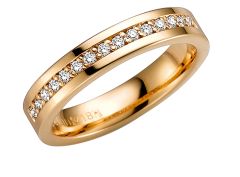 Vigselring Olympen Aura med 0,15 ct. diamant i 18 k guld.