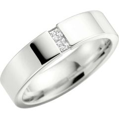 Vigselring siTindra0,10ct i silver.