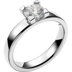 Vigselring Schalins Seine med 0,60 ct. diamant i platina 950.