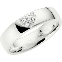 Vigselring Schalins siNova 0,06 ct. diamant i silver.