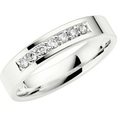 Vigselring Schalins siVirgo 0,14 ct. diamant i silver.