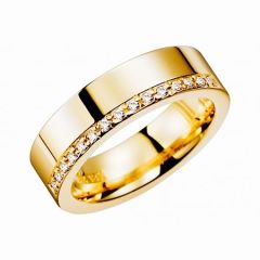 Vigselring Olympen VB85 Oden med 0,28 ct. diamant i 18 k guld.