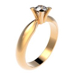 Vigselring Flemming Uziel Divine Vera B216-030 med diamant i 18 k guld.