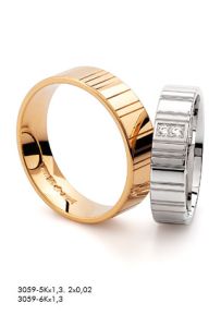 Vigselring Guldbolaget Choice Design 3059-6K med diamant i 18 k guld.