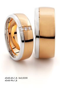 Vigselring Guldbolaget Choice Design 4048-9K med diamant i 18 k guld.