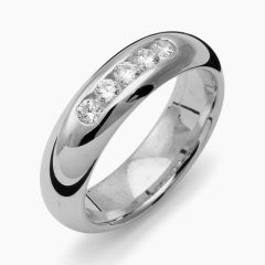 Vigselring Flemming Uziel Signo B071 i silver med cubic zirkonia.