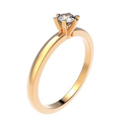 Vigselring Flemming Uziel Divine Elle B213-025 med diamant i 18 k guld.